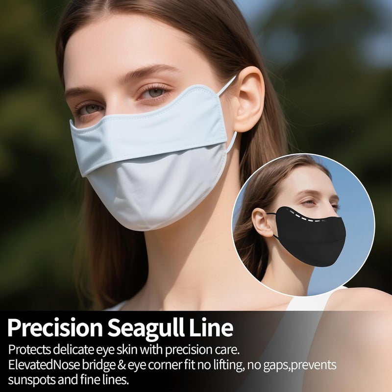 Enignic UV Face Mask Sun Protection,UPF 50+Blocks 98% of UVA/UVB Rays,UV Face Mask for Women Washable Reusable(3PCS) - Image 4